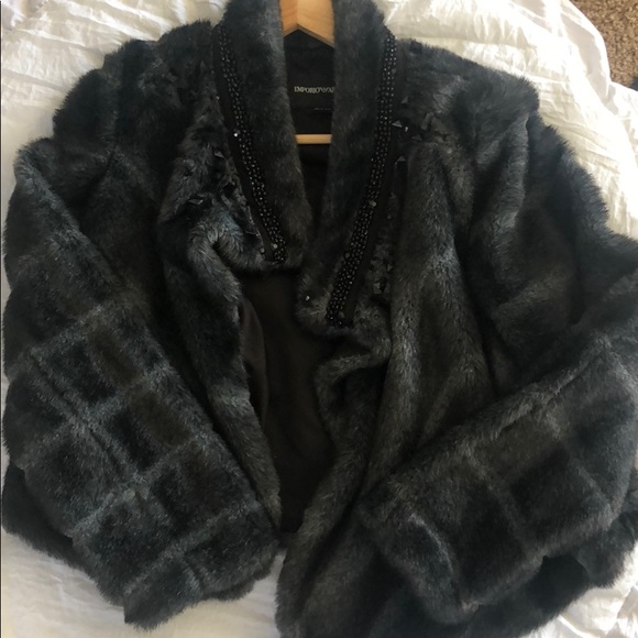 Emporio Armani Faux Fur Jacket - Picture 1 of 4